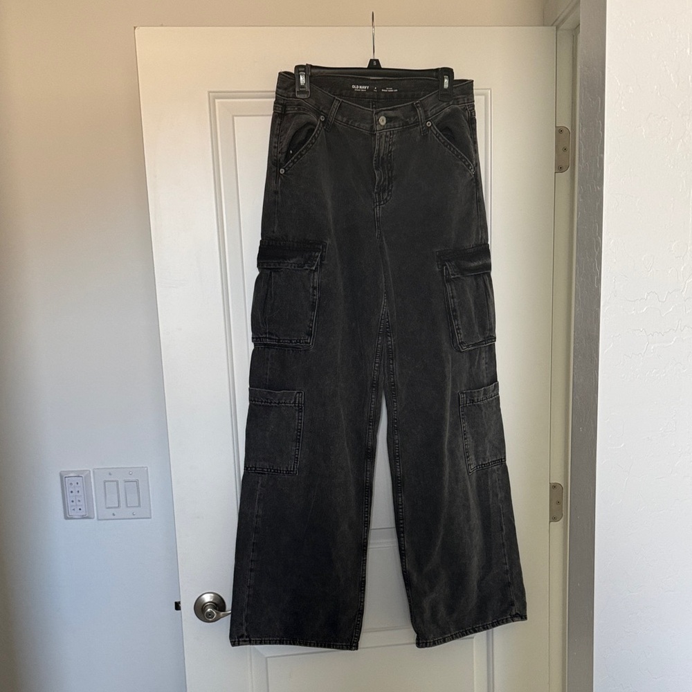 🍓5 for $15 🍓 Old Navy Black Wide-Leg Denim Pants